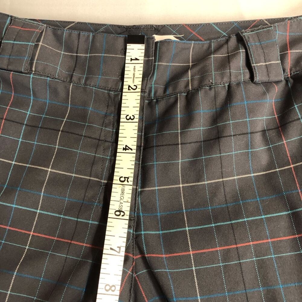 Slazenger Graphite Black Coral Turquoise Tan Plaid Activewear Pants with Pockets - Picture 11 of 16